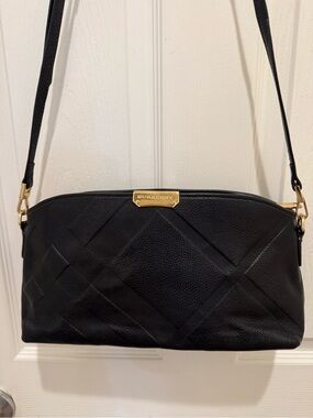 Burberry Black Quilted Leather Shoulder Bag with Gold Hardware